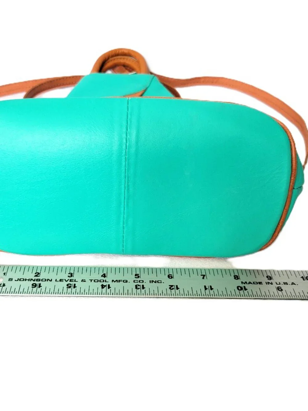 LaGaksta Stella Convertible Leather Backpack Purse Teal Mint Green Italy READ